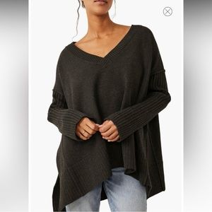 Free people A Line Orion v necked pullover sweater
